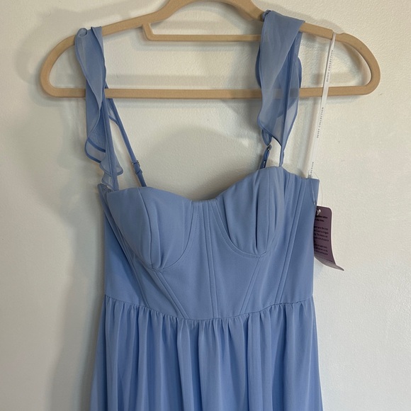 Alfred Sung Elegant Light Blue Maxi Dress NWT size 0 - Picture 5 of 9